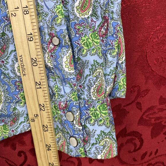 Cremieux Shirt Men Small Paisley Colorful Button Short Slv Flip Cuff NWT - Picture 6 of 10